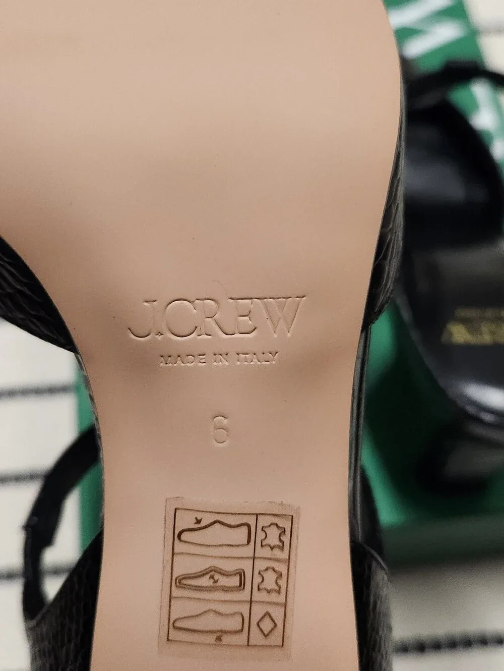 J.Crew T-strap Pumps Croc Embossed Leather NWT Size 6